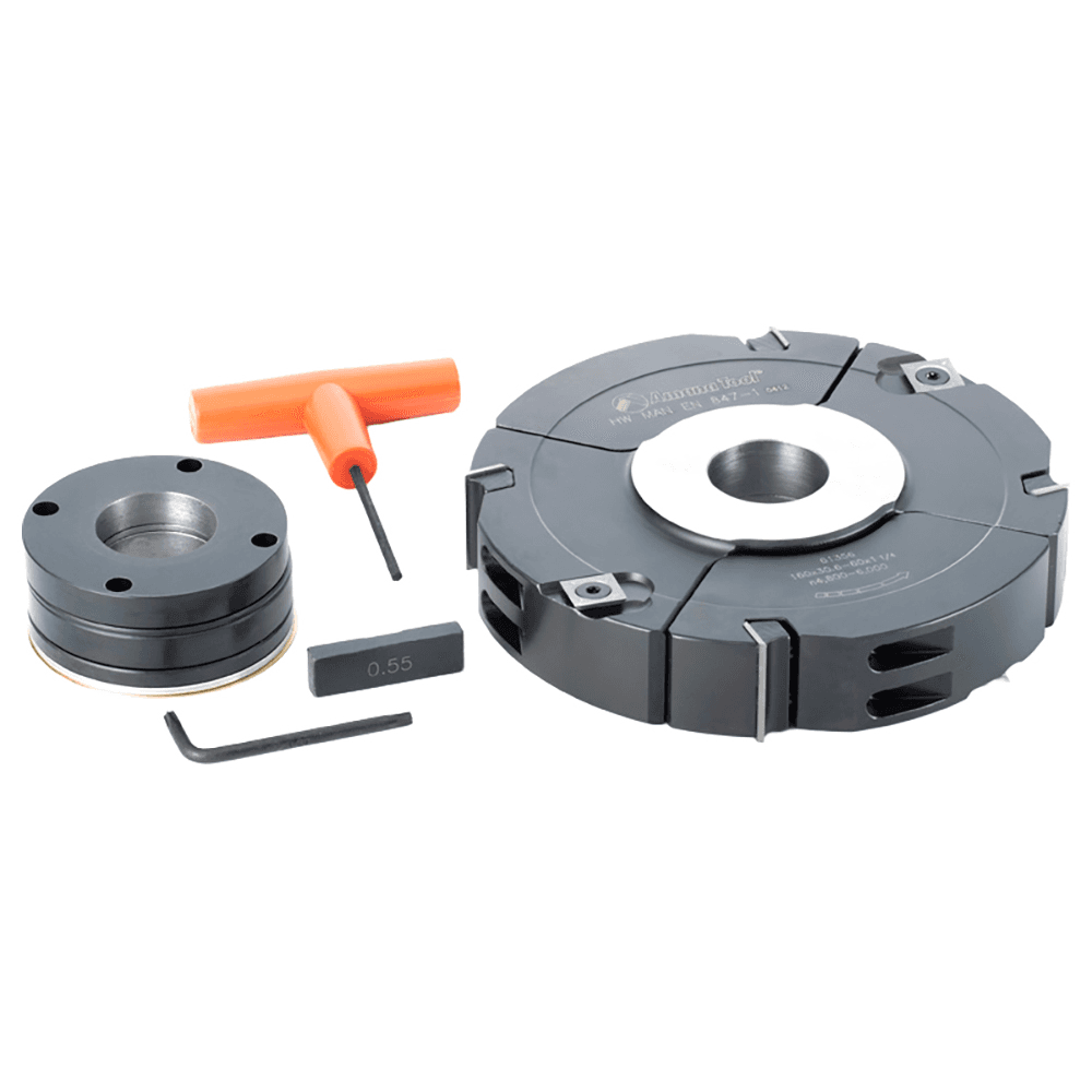 160mm x 30.6 - 60mm x 1-1/4" Bore Insert Carbide Adjustable Groove/Rabbet with Scorer Alt 2 - Image