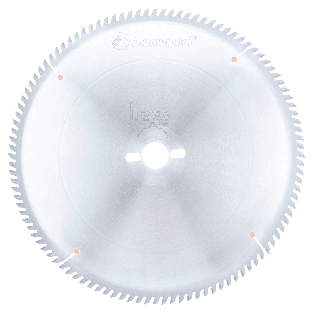 14" x 108 Teeth Trim Saw Blade, 30mm Bore - Main Image