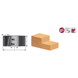 5" x 1-3/16" x 1-1/4" Bore Insert Carbide/Steel Shear Rabbet Cuttering Alt 1 - Image