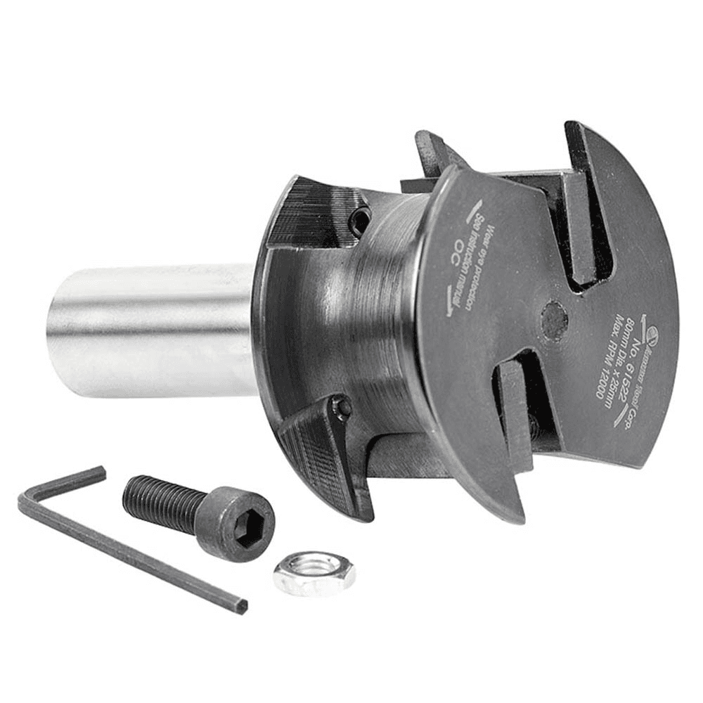 80mm x 125mm CNC Insert Concave Router Bit, 2-Flute, 25mm Shank - Alt Image 2