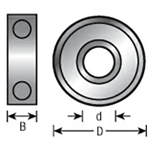 62mm Dia x 16mm Ball Bearing Rub Collar, 1-1/4" Bore for #61292, #61293 Alt 1 - Image