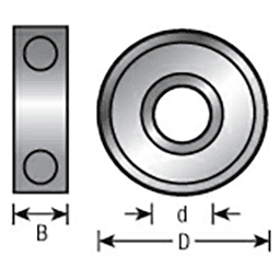 62mm Dia x 16mm Ball Bearing Rub Collar, 1-1/4" Bore for #61292, #61293 Alt 1 - Image