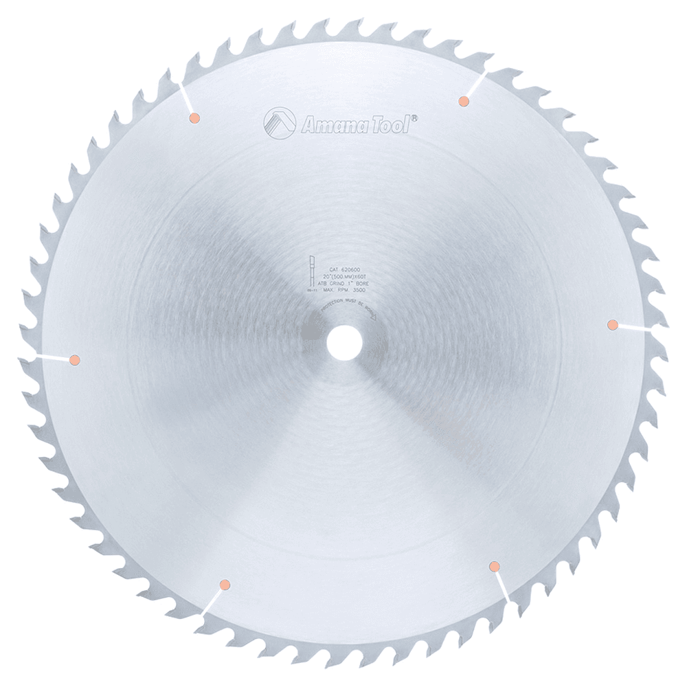 20" x 60 Teeth Ripping/Cross-Cut General Purpose Saw Blade - Main Image