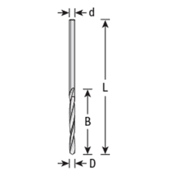 High-Speed Steel DIN 338 Spiral Drill Bit with 1/8" Shank by Amana