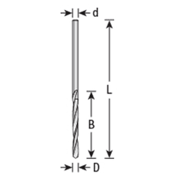 Close-up of 3/16" Shank High Speed Steel DIN 338 bit