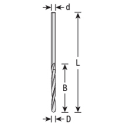 High speed steel DIN 338 9/64" diameter drill bit from Amana