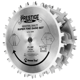 8" x 24 Teeth Dado Set with 4-Wing Six Chipper, 5/8" Bore - Main Image