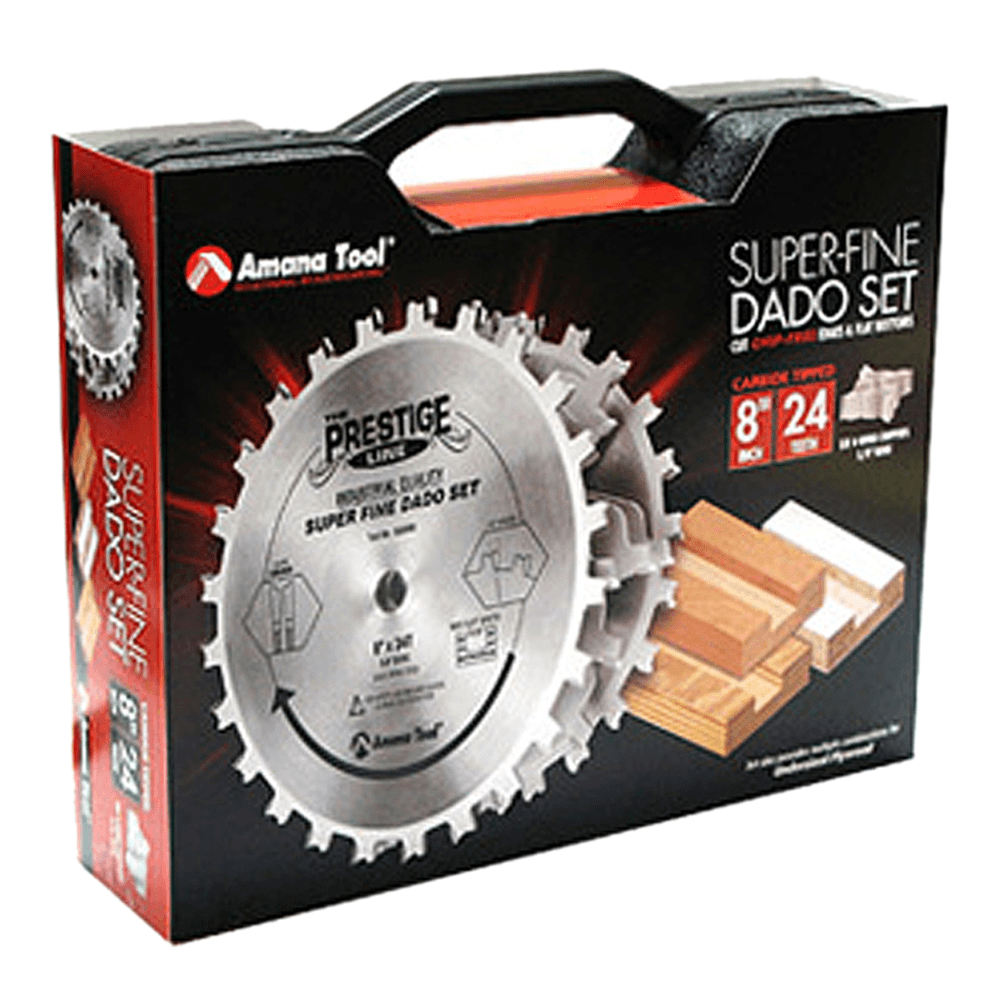 Prestige 8" x 24 Teeth Dado Saw Blade Set with Six 4-Wing Chippers - Main Image