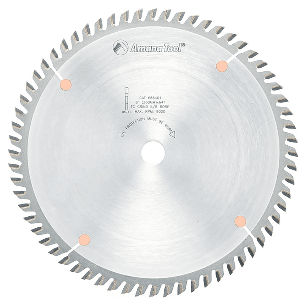 8" Dia x 64T Carbide Tipped Fine Cut-Off and Crosscut Main - Image