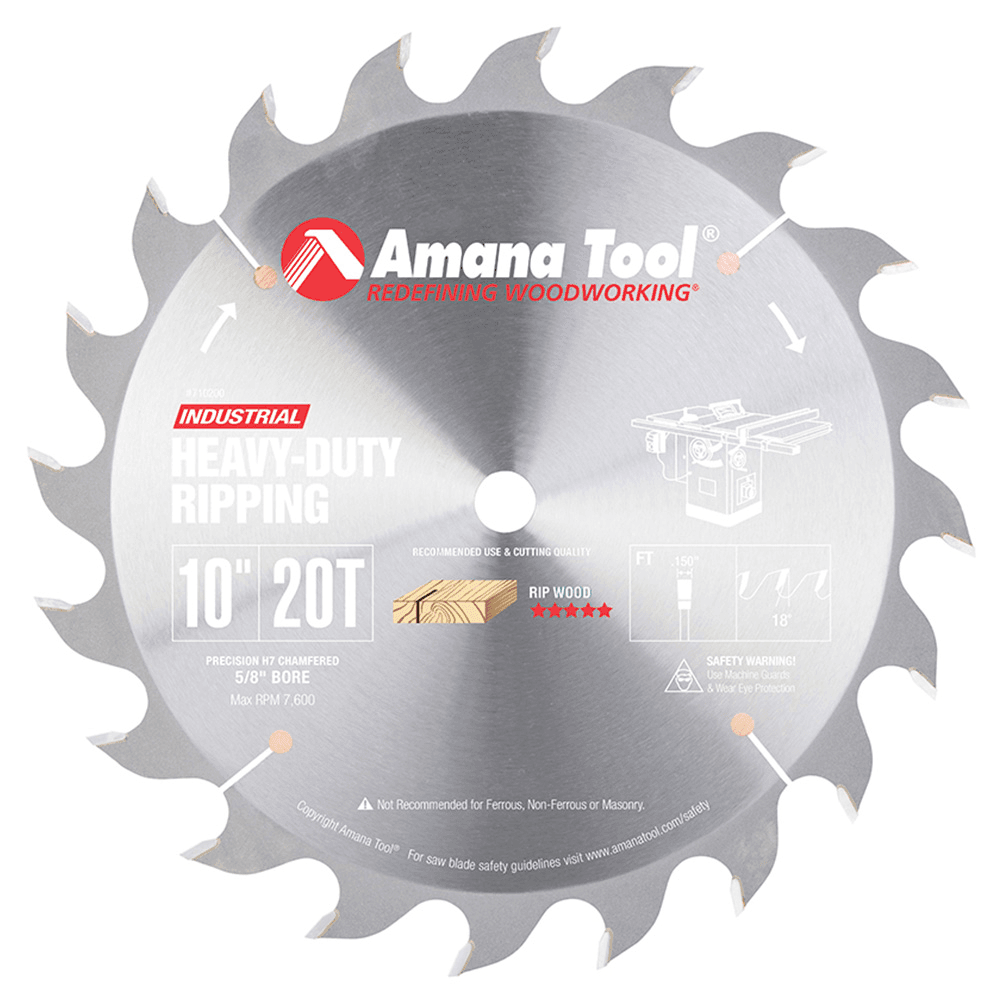 10" x 20 Teeth Heavy-Duty Ripping Saw Blade - Main Image