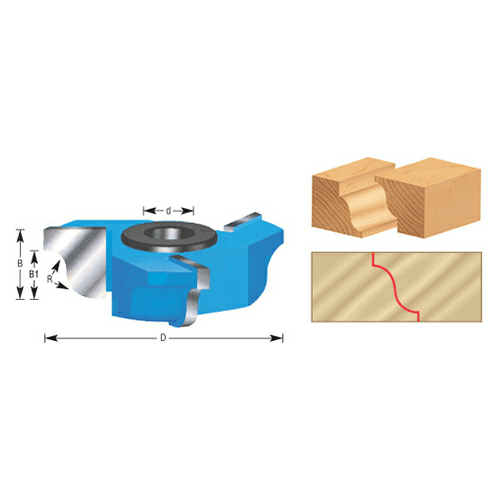 2-5/8" 3-Wing Matched/Reversible Ogee Shaper Cutter - Alt Image 2