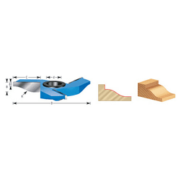 5-1/2" 3-Wing Ogee Raised Panel Cutter for 11/16" Material - Alt Image 2