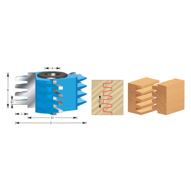 2-7/8" 3-Wing Finger Joint Cutter - Alt Image 2