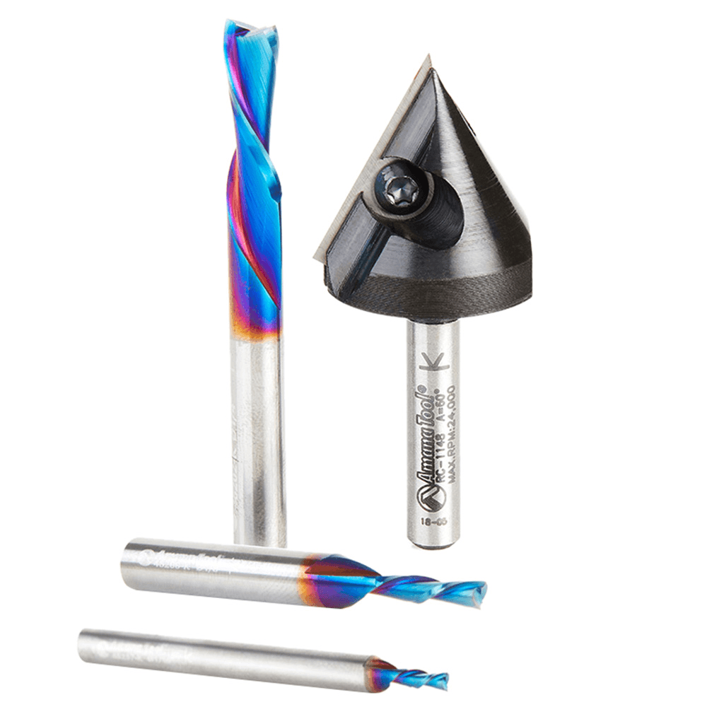 4-Piece Matt's CNC Starter Pack Router Bit - Main Image