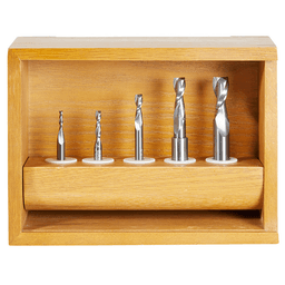 5-Piece Up-Cut Spiral Router Bit Set - Alt Image 1