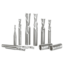 8-Piece Down-Cut CNC Spiral Router Bit Set - Main Image