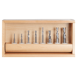 8-Piece Down-Cut CNC Spiral Router Bit Set - Alt Image 1