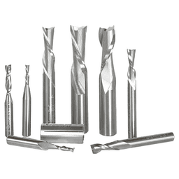8-Piece Up/Down-Cut CNC Spiral Router Bit Set - Main Image