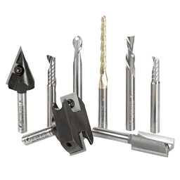 8-Piece CNC Signmaking Starter Router Bit Collection II, 1/4" Shank - Main Image