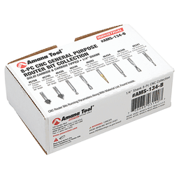 8-Piece General Purpose CNC Router Bit, 1/4" Shank Alt 3 - Image