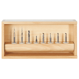 8-Piece CNC Aluminum/Plastics/Stainless Steel Cutting Router Bit Collection, 1/4" Shank - Alt Image 1