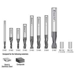 8-Piece CNC AlTiN Coated Spiral End Mill/Router Bit Collection - Alt Image 2
