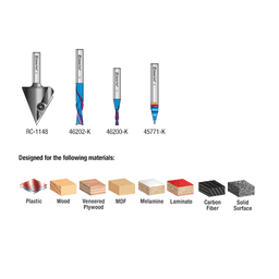 4-Piece Brian's Choice CNC Starter Router Bit, 1/4" Shank - Alt Image 1