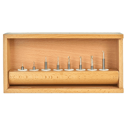 8-Piece CNC Aluminum Cutting 'O' ZrN Coated Spiral Router Bit Collection - Alt Image 1