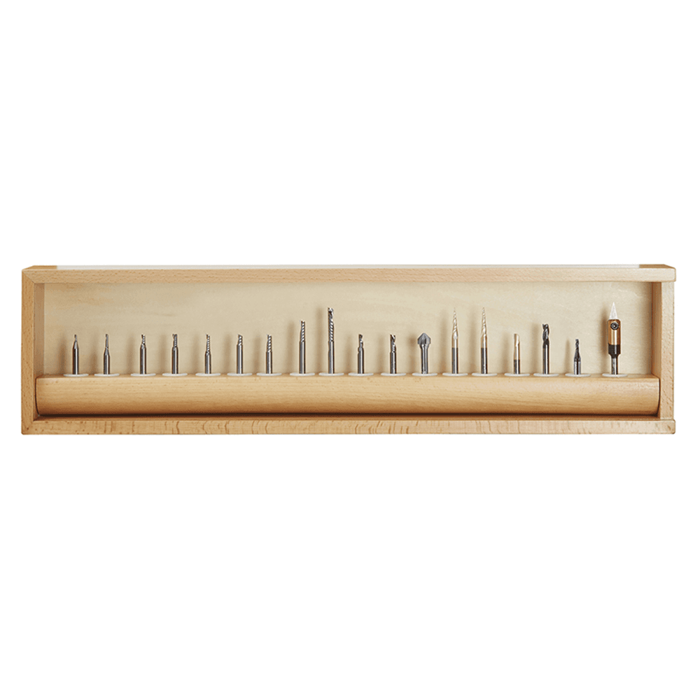 18-Piece CNC Aluminum Cutting Advanced Router Bit Collection, 1/4" Shank - Alt Image 1