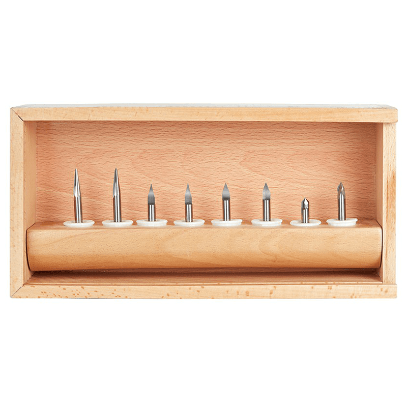 8-Piece CNC Signmaking/Engraving Router Bit, 1/4" Shank - Alt Image 1