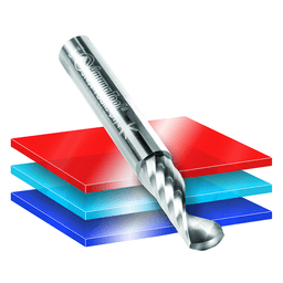 8-Piece CNC Plastic Cutting 'O' Spiral Router Bit Collection, 1/4" Shank - Alt Image 2