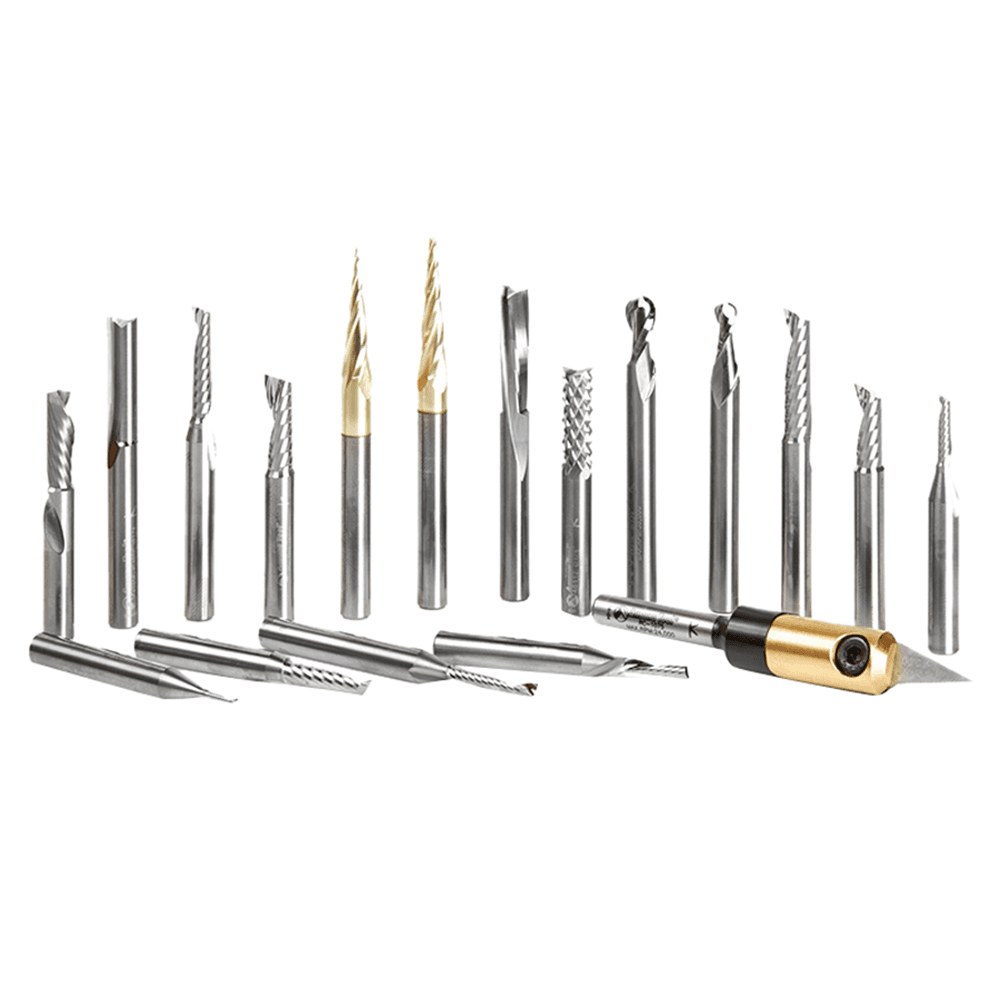 18-Piece Plastic Cutting Advanced Router Bit Collection, 1/4" Shank - Main Image