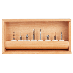 8 Piece CNC General Purpose Router Bit Collection, 1/4" Shank - Alt Image 1