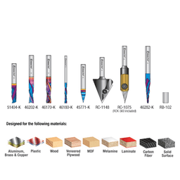 10-Piece CNC Signmaking Router Bit Set - Alt Image 2