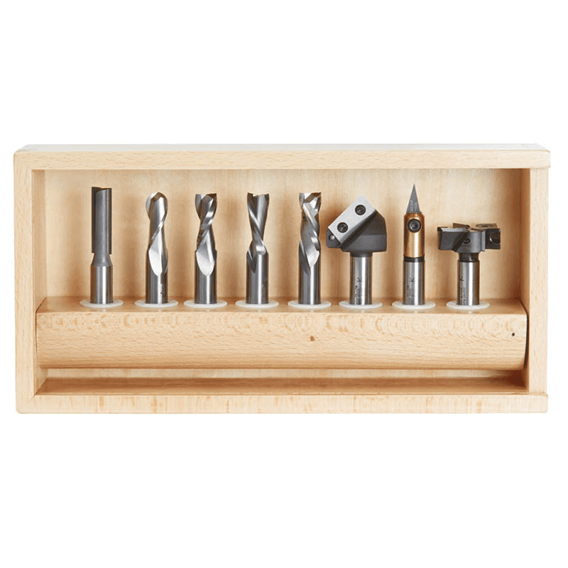 8-Piece CNC General Purpose Router Bit Collection, 1/2" Shank - Alt Image 1