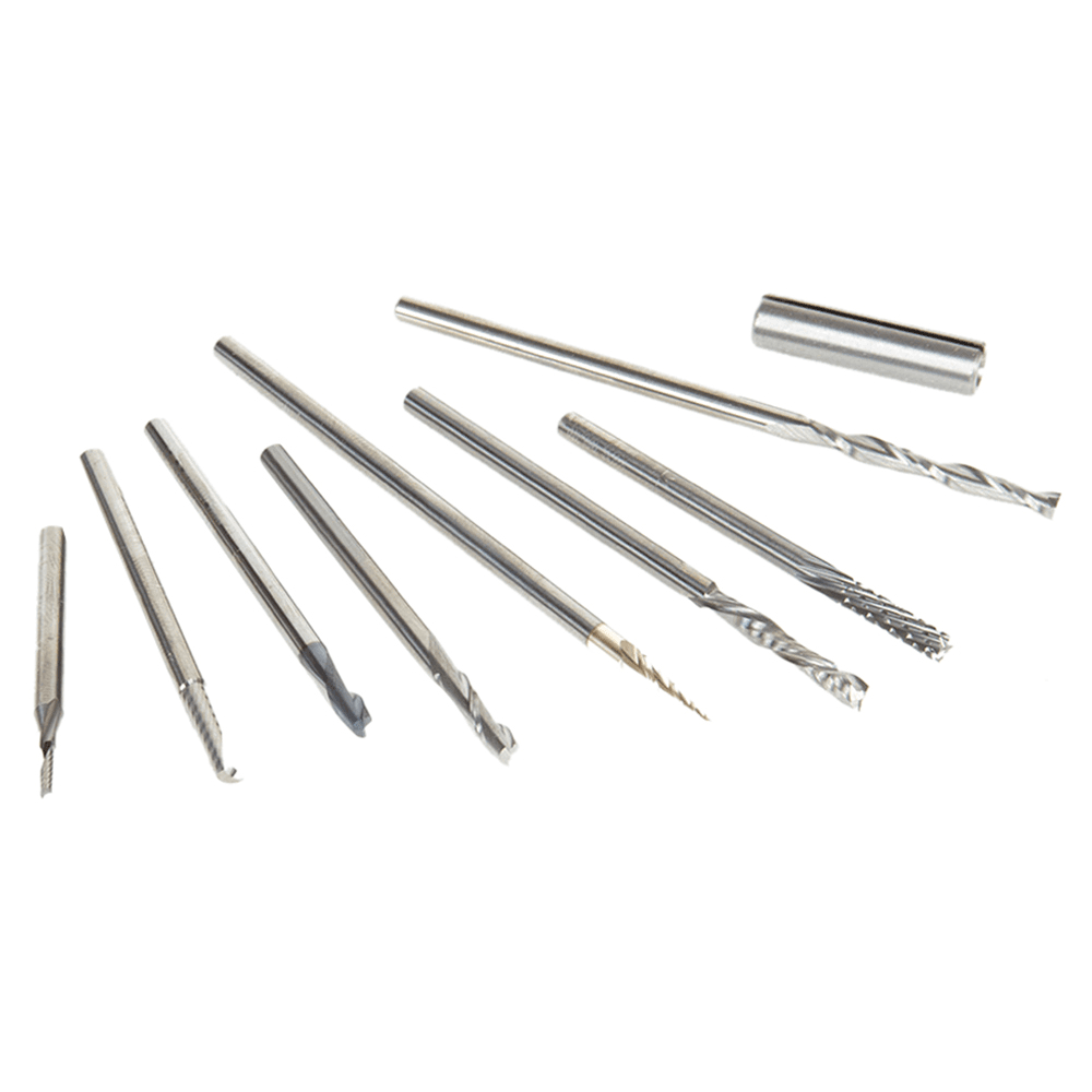 8-Piece CNC Specialty Multi-Material Router Bit Collection, 1/8" Shank - Main Image