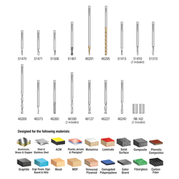 18-Piece CNC Specialty Multi-Material Router Bit Collection, 1/8" Shank - Alt Image 3