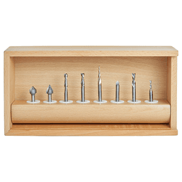 8-Piece V-Groove/Point Roundover/Multi-Purpose Router Bit Collection, 1/4" Shank - Alt Image 1