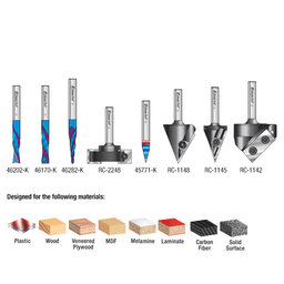 8-Piece CNC Advanced Starter Router Bit Set, 1/4" Shank - Alt Image 2