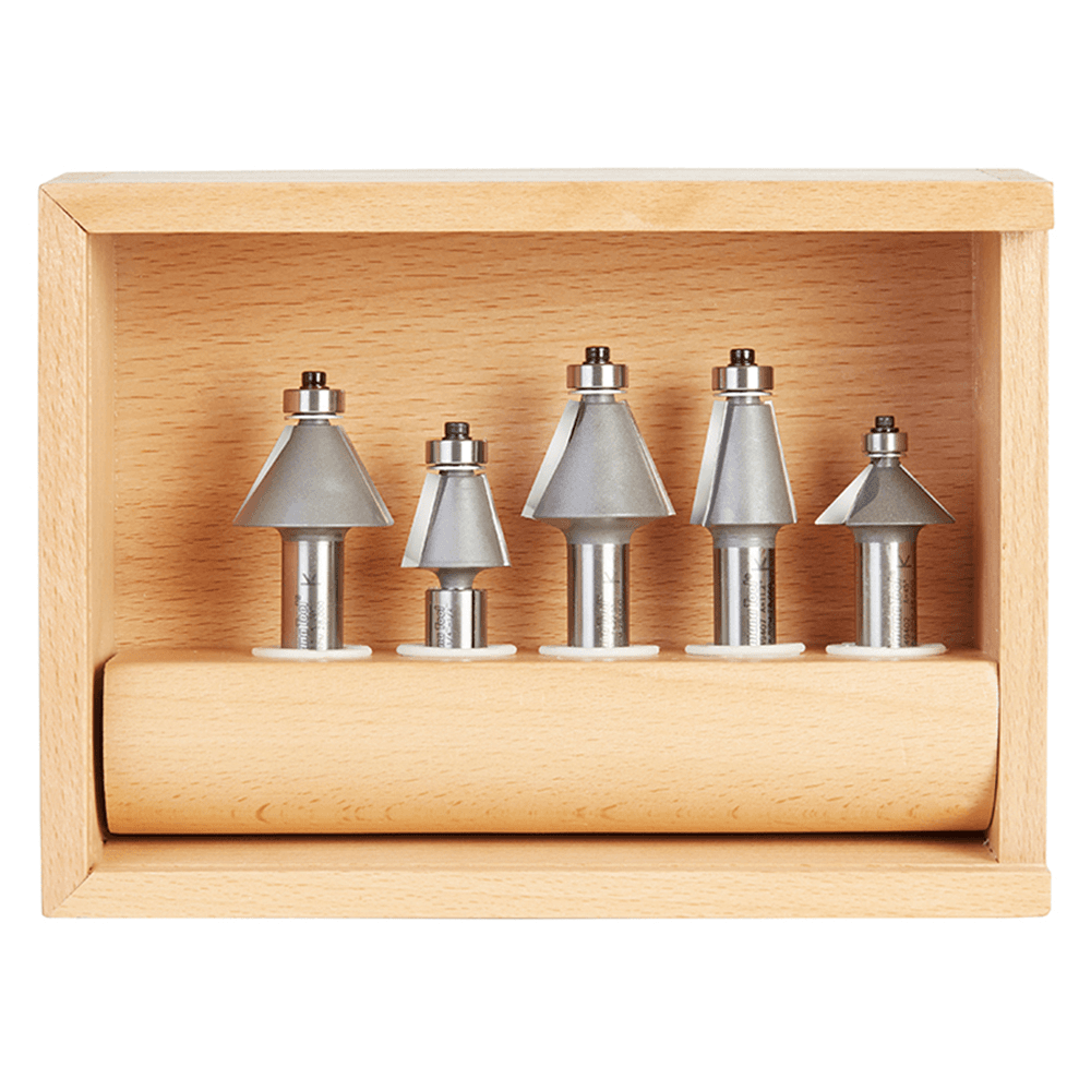 5-Piece Chamfer Router Bit Collection - Alt Image 1