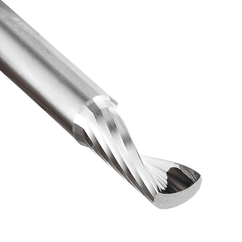 2-Piece CNC Aluminum Cutting 'O' Flute Spiral Router Bit Pack, 1/4" Shank - Alt Image 2