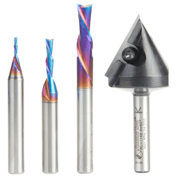 4-Piece Matt's CNC Starter Pack II, 1/4" Shank Main - Image