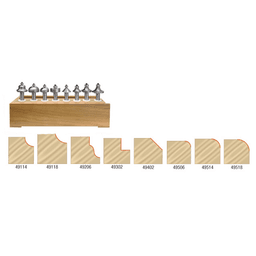 8-Piece Profile Router Bit Set, 1/2" Shank - Alt Image 1