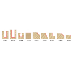 11-Piece Profile Router Bit Set, 1/2" Shank - Alt Image 2