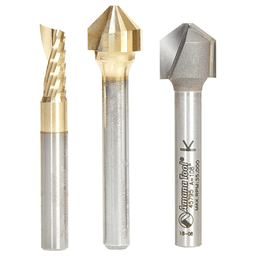 3-Piece ACM Router Bit, 1/4" Shank - Alt Image 1