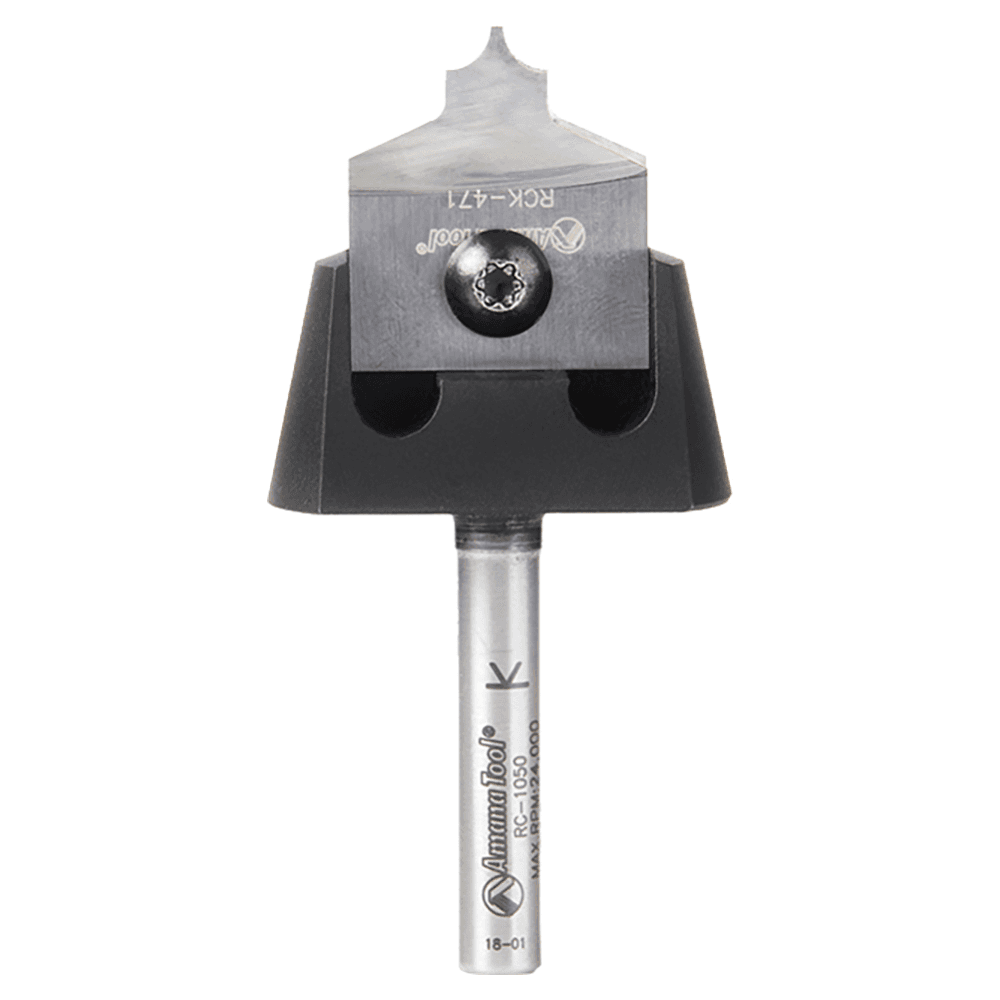 AMS-214 4-Piece Tru Point Roundover Insert CNC System Router Bit, Set, 1/4" Inch Shank Alt 2 - Image
