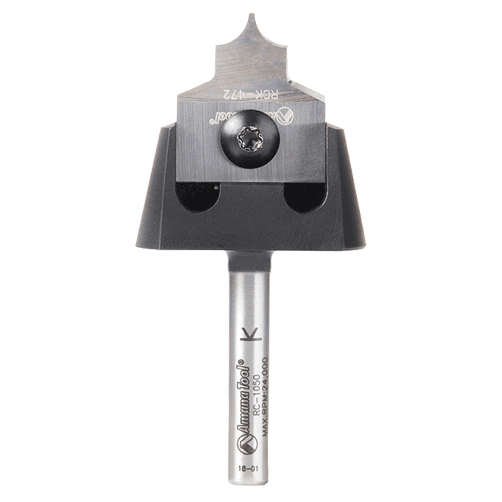 AMS-214 4-Piece Tru Point Roundover Insert CNC System Router Bit, Set, 1/4" Inch Shank Alt 3 - Image