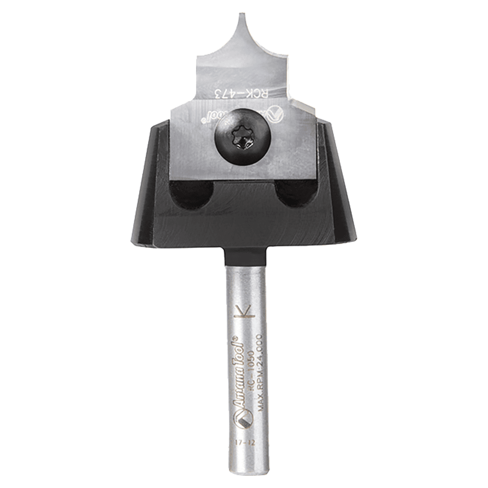 AMS-214 4-Piece Tru Point Roundover Insert CNC System Router Bit, Set, 1/4" Inch Shank Alt 4 - Image