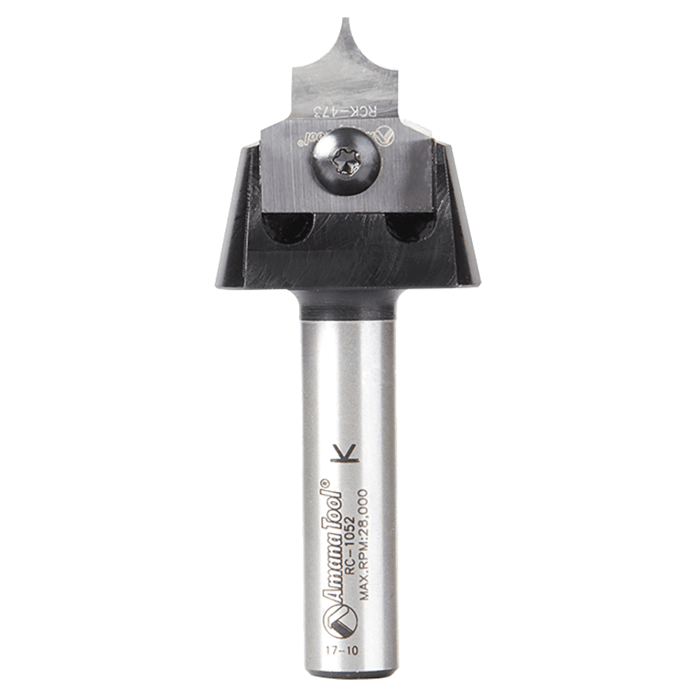 AMS-216 4-Piece Tru Point Roundover Insert CNC System Router Bit, Set, 1/2" Inch Shank Alt 4 - Image