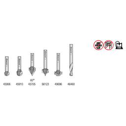 6-Pieces CNC Lettering Router Bit Set, 1/4" Shank Alt 2 - Image